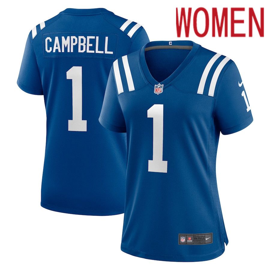 Women Indianapolis Colts #1 Parris Campbell Nike Royal Game Player NFL Jersey